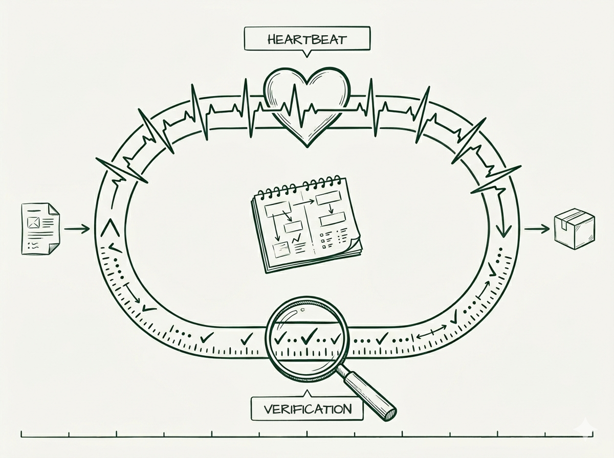 Close the loop: verification and heartbeat for AI coding agents